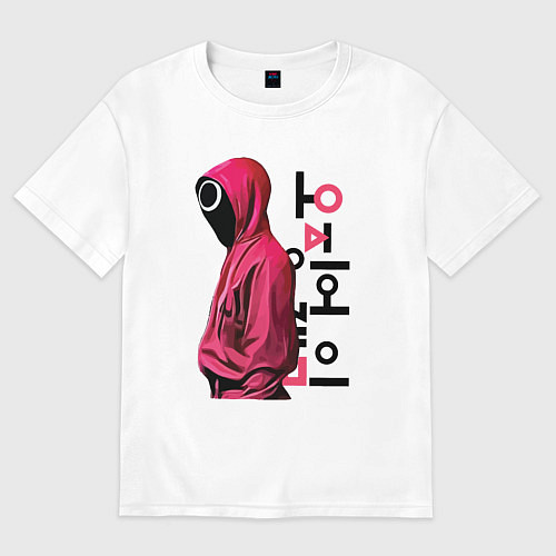 Женская футболка оверсайз Squid game soldier / Белый – фото 1