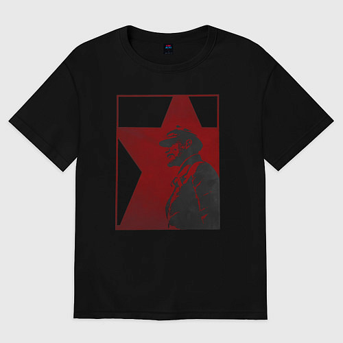 Женская футболка оверсайз Владимир Ильич Ленин / Черный – фото 1