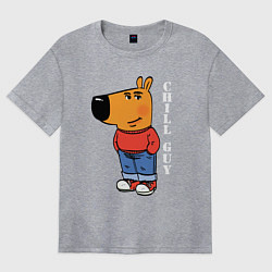 Футболка оверсайз женская Chill guy, цвет: меланж