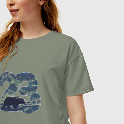 Футболка оверсайз женская Двадцать три, цвет: авокадо — фото 2