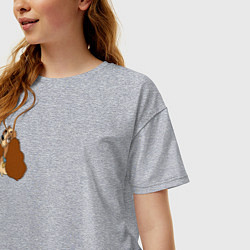 Футболка оверсайз женская Леди со спагетти - парная из мф Леди и Бродяга: ко, цвет: меланж — фото 2