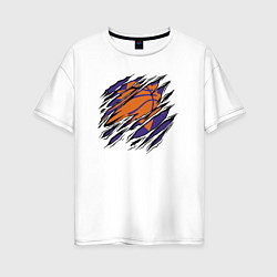 Футболка оверсайз женская Финикс Санз, цвет: белый