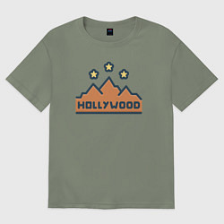 Футболка оверсайз женская Hollywood stars, цвет: авокадо