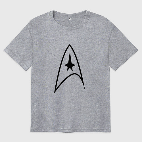 Женская футболка оверсайз Знак звёздный путь / Меланж – фото 1