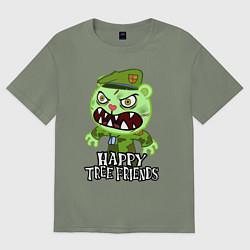 Футболка оверсайз женская Angry - Flippy, цвет: авокадо