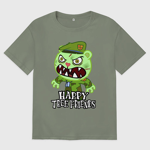 Женская футболка оверсайз Angry - Flippy / Авокадо – фото 1