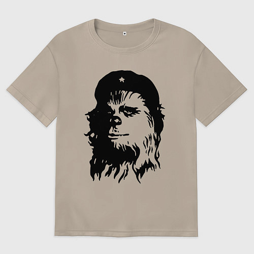 Женская футболка оверсайз Star wars - Chewie Guevara / Миндальный – фото 1