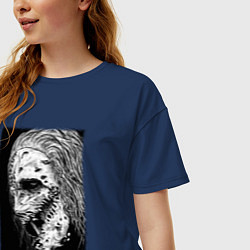 Футболка оверсайз женская Слипкнот кори тейлор, цвет: тёмно-синий — фото 2