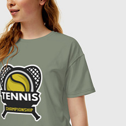 Футболка оверсайз женская Tennis championship, цвет: авокадо — фото 2