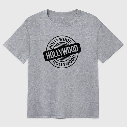 Женская футболка оверсайз Hollywood vibe / Меланж – фото 1