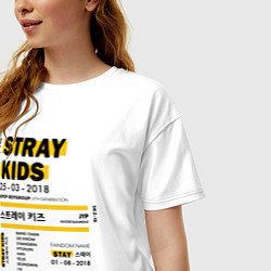 Футболка оверсайз женская Stray kids ticket, цвет: белый — фото 2