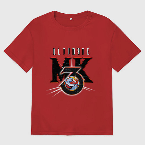 Женская футболка оверсайз Ultimate mortal kombat - logo / Красный – фото 1