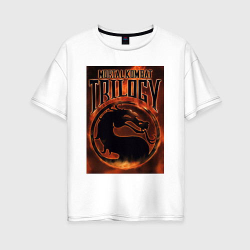 Женская футболка оверсайз Mortal kombat trilogy / Белый – фото 1