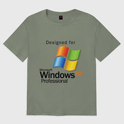 Футболка оверсайз женская Предназначен для windows xp, цвет: авокадо