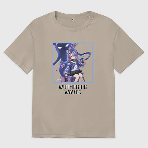 Женская футболка оверсайз Роча / Миндальный – фото 1