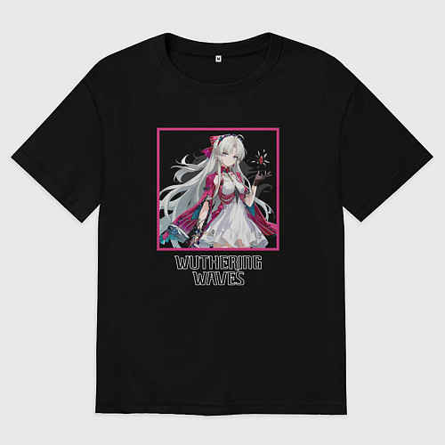 Женская футболка оверсайз Карлотта / Черный – фото 1