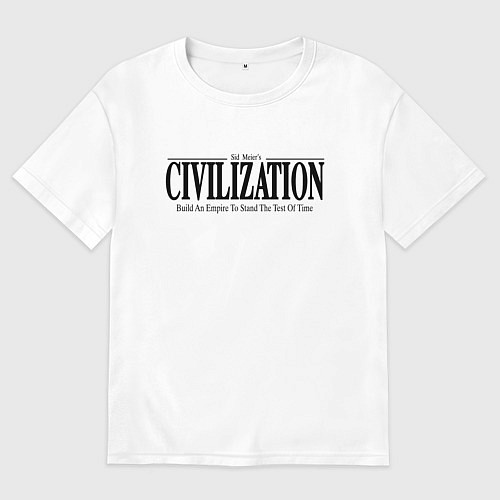 Женская футболка оверсайз Civilization - game / Белый – фото 1