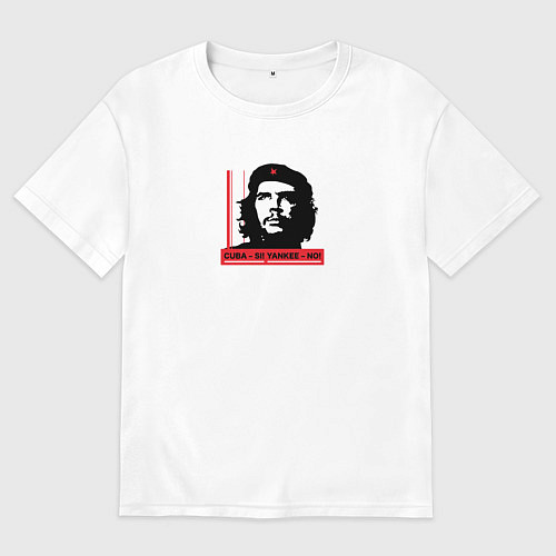 Женская футболка оверсайз Куба да янки нет / Белый – фото 1