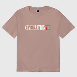 Футболка оверсайз женская Civilization VII, цвет: пыльно-розовый