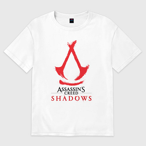 Женская футболка оверсайз Assassins Creed Shadows - badge / Белый – фото 1