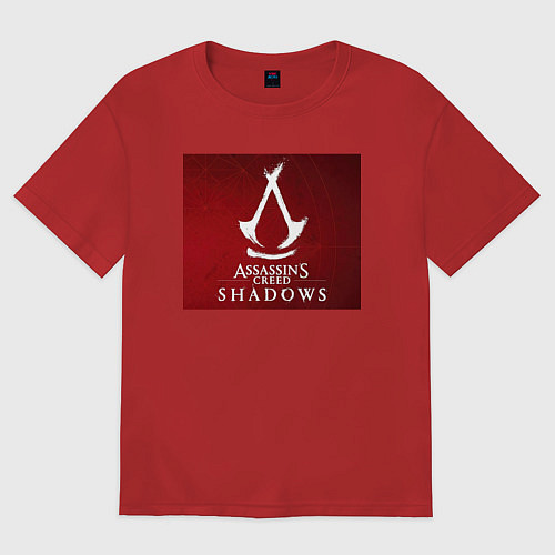 Женская футболка оверсайз Assassins creed shadows / Красный – фото 1