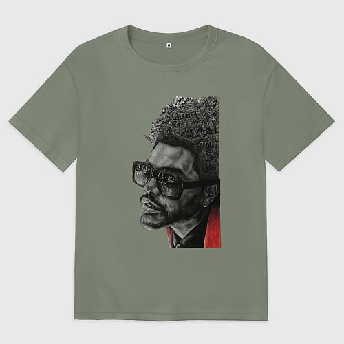 Женская футболка оверсайз Blinding lights the weeknd / Авокадо – фото 1