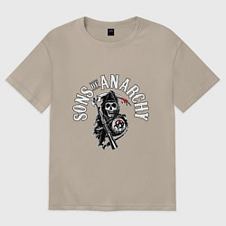 Женская футболка оверсайз Сыны анархии - логотип