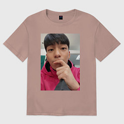 Женская футболка оверсайз Игра в кальмара за кадром Ви Хаджун Хван Чун Хо