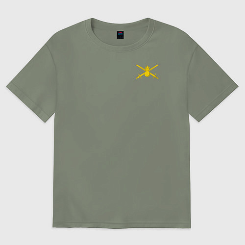 Женская футболка оверсайз Сухопутные войска: малая эмблема / Авокадо – фото 1