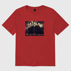 Женская футболка оверсайз Персонажи сериала - Сверхъестественное