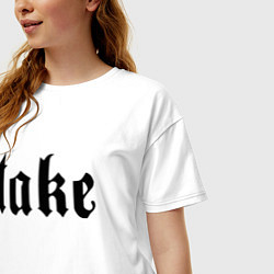 Футболка оверсайз женская Тейк - сленг, цвет: белый — фото 2