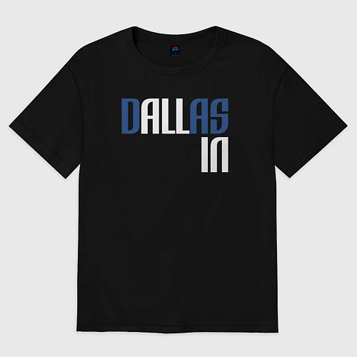 Женская футболка оверсайз Dallas in / Черный – фото 1