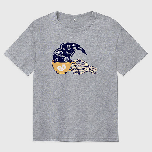 Женская футболка оверсайз Кофейный космос / Меланж – фото 1