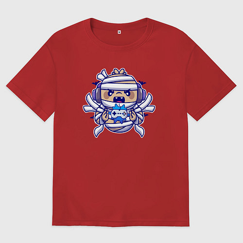 Женская футболка оверсайз Маленький геймер / Красный – фото 1