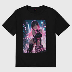 Женская футболка оверсайз Тифа Локхарт из Final Fantasy VII в стиле киберпан
