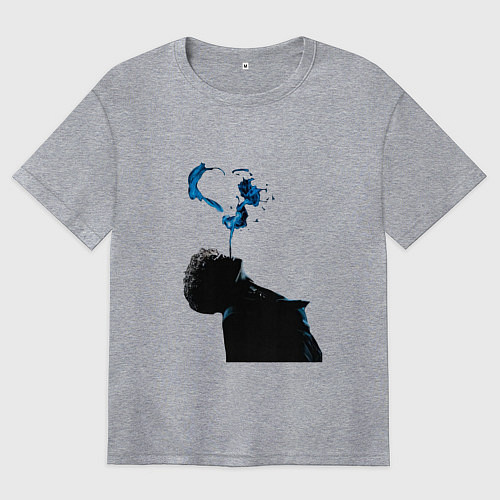 Женская футболка оверсайз Три дня дождя постер / Меланж – фото 1