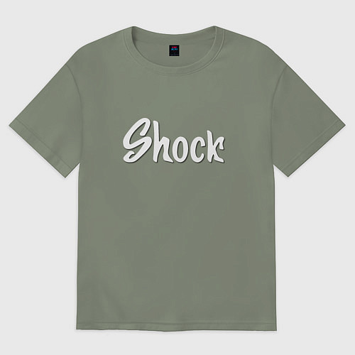 Женская футболка оверсайз Shock / Авокадо – фото 1