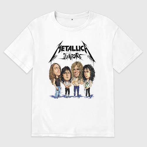 Женская футболка оверсайз Metallica juniors - cartoon / Белый – фото 1