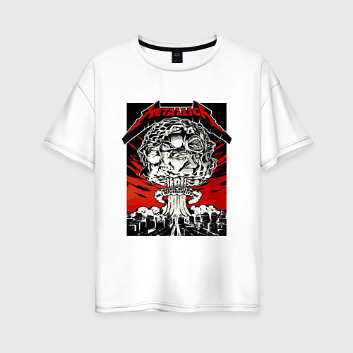 Женская футболка оверсайз Metallica - Toronto playbill / Белый – фото 1
