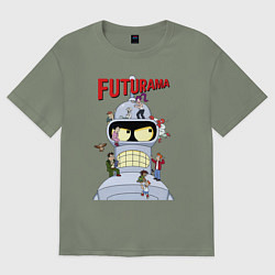 Футболка оверсайз женская Futurama all, цвет: авокадо