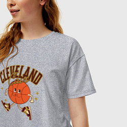 Футболка оверсайз женская Cleveland Cavs, цвет: меланж — фото 2