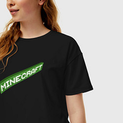 Футболка оверсайз женская Minecraft игра, цвет: черный — фото 2