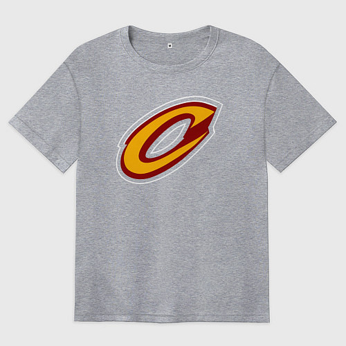 Женская футболка оверсайз Кливленд Кавальерс лого / Меланж – фото 1