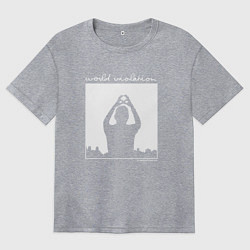 Футболка оверсайз женская Depeche Mode world violation, цвет: меланж