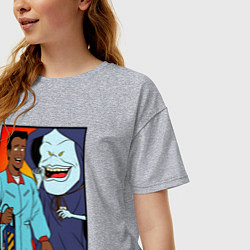 Футболка оверсайз женская Ghostbusters - Winston and the sandman, цвет: меланж — фото 2