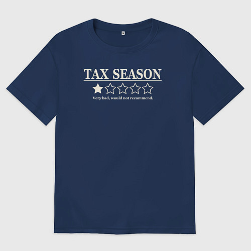 Женская футболка оверсайз Налоговый сезон бухгалтер / Тёмно-синий – фото 1