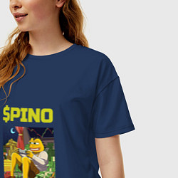 Футболка оверсайз женская Pino трейдер, цвет: тёмно-синий — фото 2