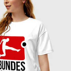 Футболка оверсайз женская Bundes machine football, цвет: белый — фото 2