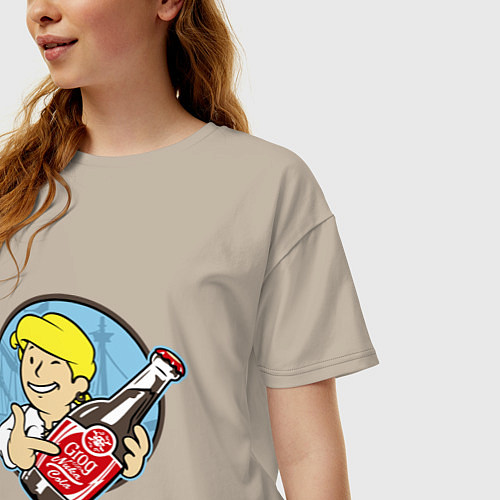 Женская футболка оверсайз Vault Guybrush / Миндальный – фото 3