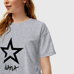 Футболка оверсайз женская Дана - звезда, цвет: меланж — фото 2